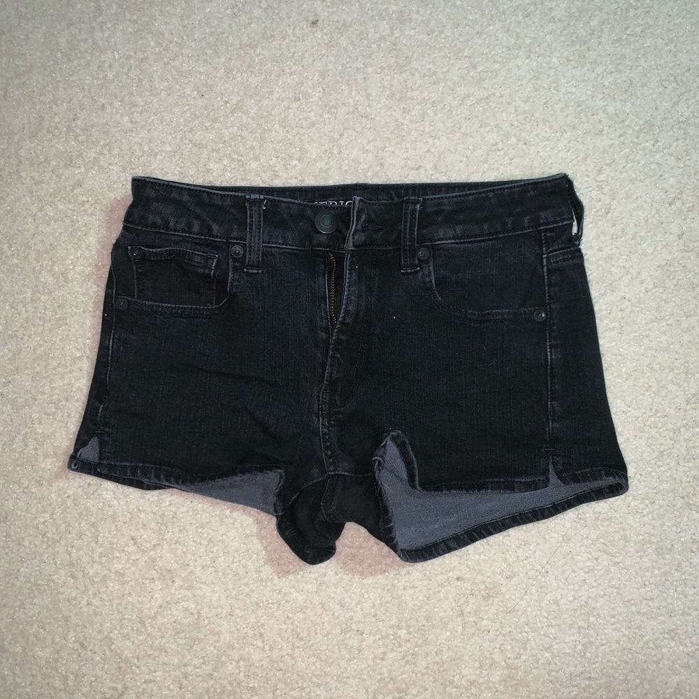 High Rise Black Shorts